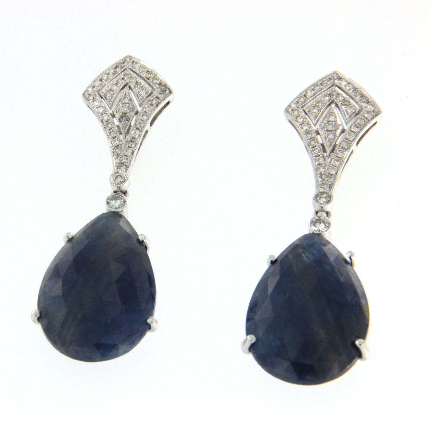 Pendientes desmontables CELESTIAL en diamantes y oro blanco de 18 ktes