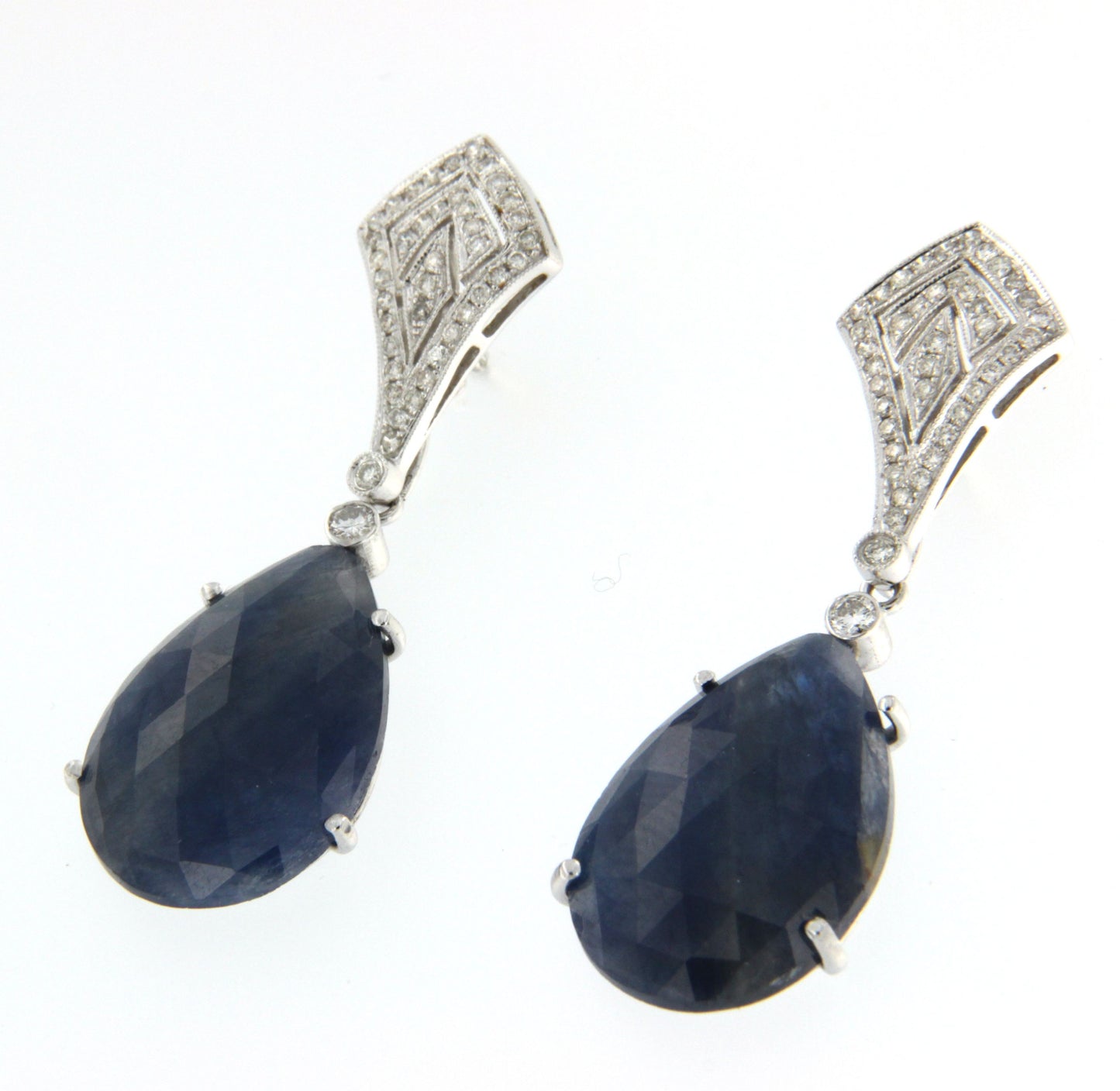 Pendientes desmontables CELESTIAL en diamantes y oro blanco de 18 ktes