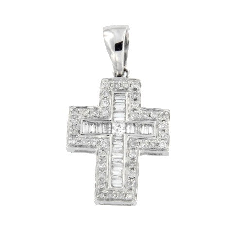 MISTRAL, cruz de oro blanco y diamantes