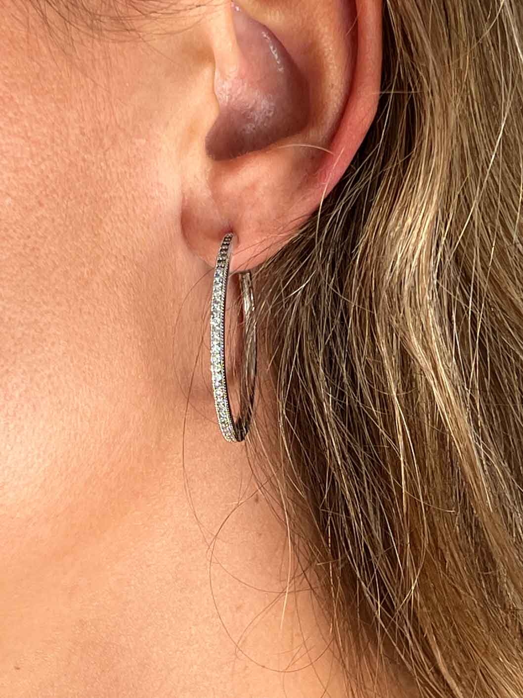 LESBOS, pendientes de plata con circonitas