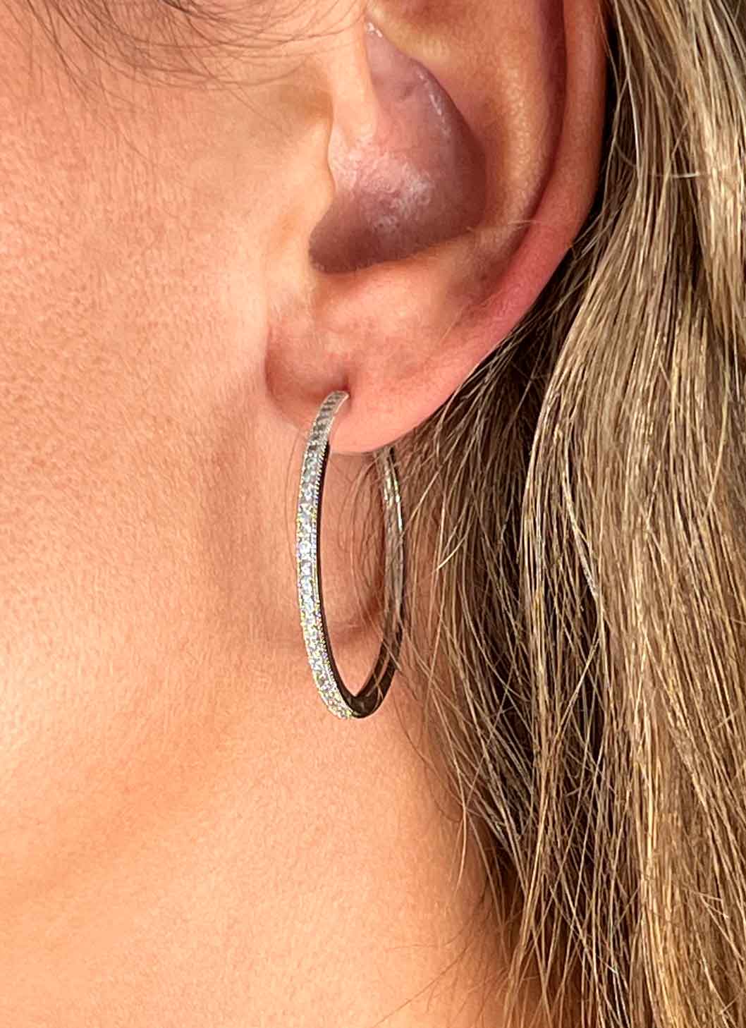 LESBOS, pendientes de plata con circonitas