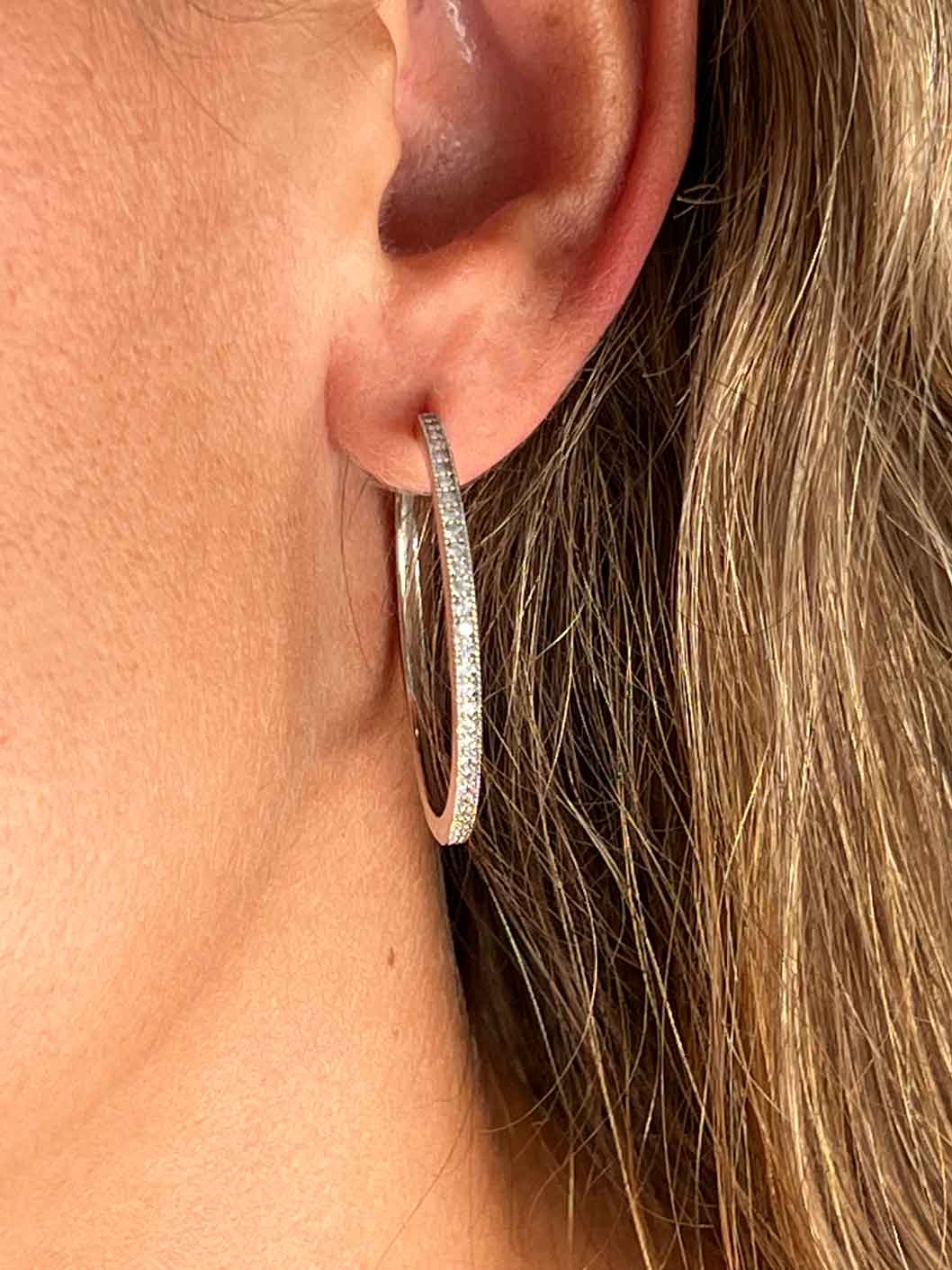 LESBOS, pendientes de plata con circonitas