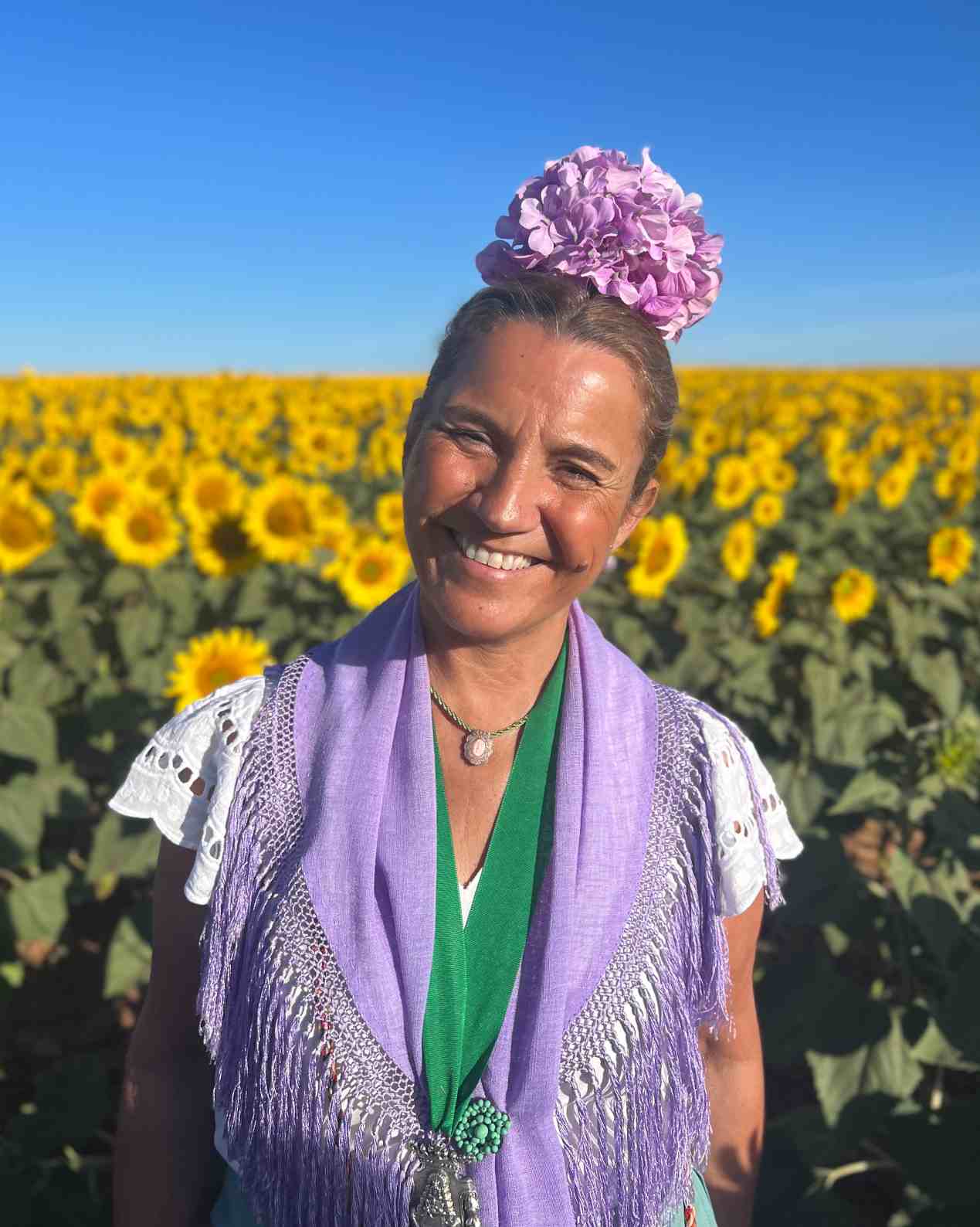 Silver Rostrillo Medal of the Virgin of El Rocío in fine shell