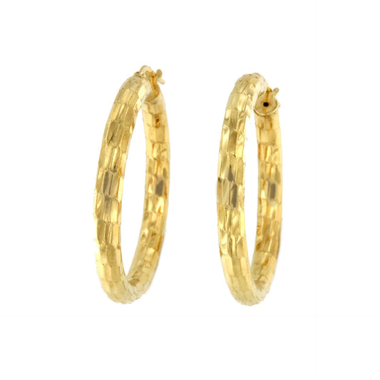 ASILAH faceted hoops in sterling silver plated with gold