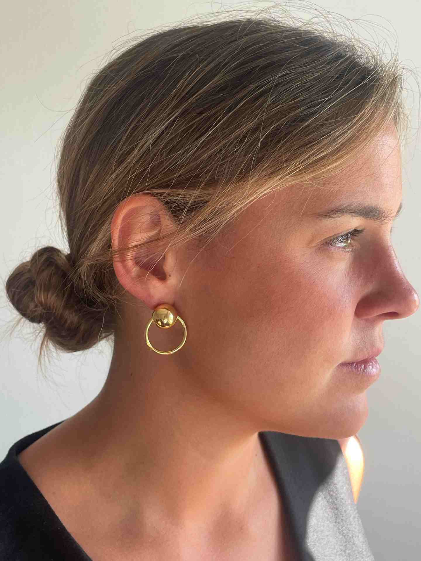 MEKNES earrings in sterling silver plated with gold