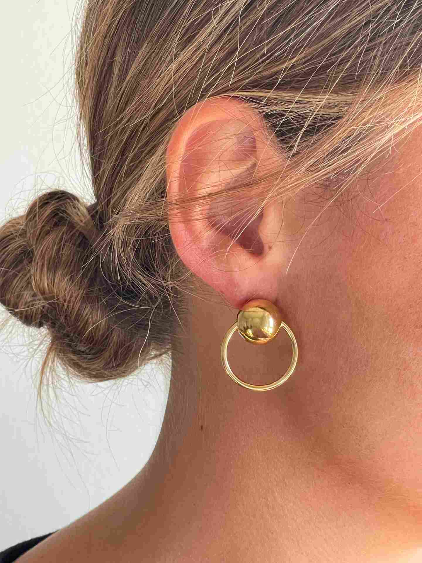 MEKNES earrings in sterling silver plated with gold