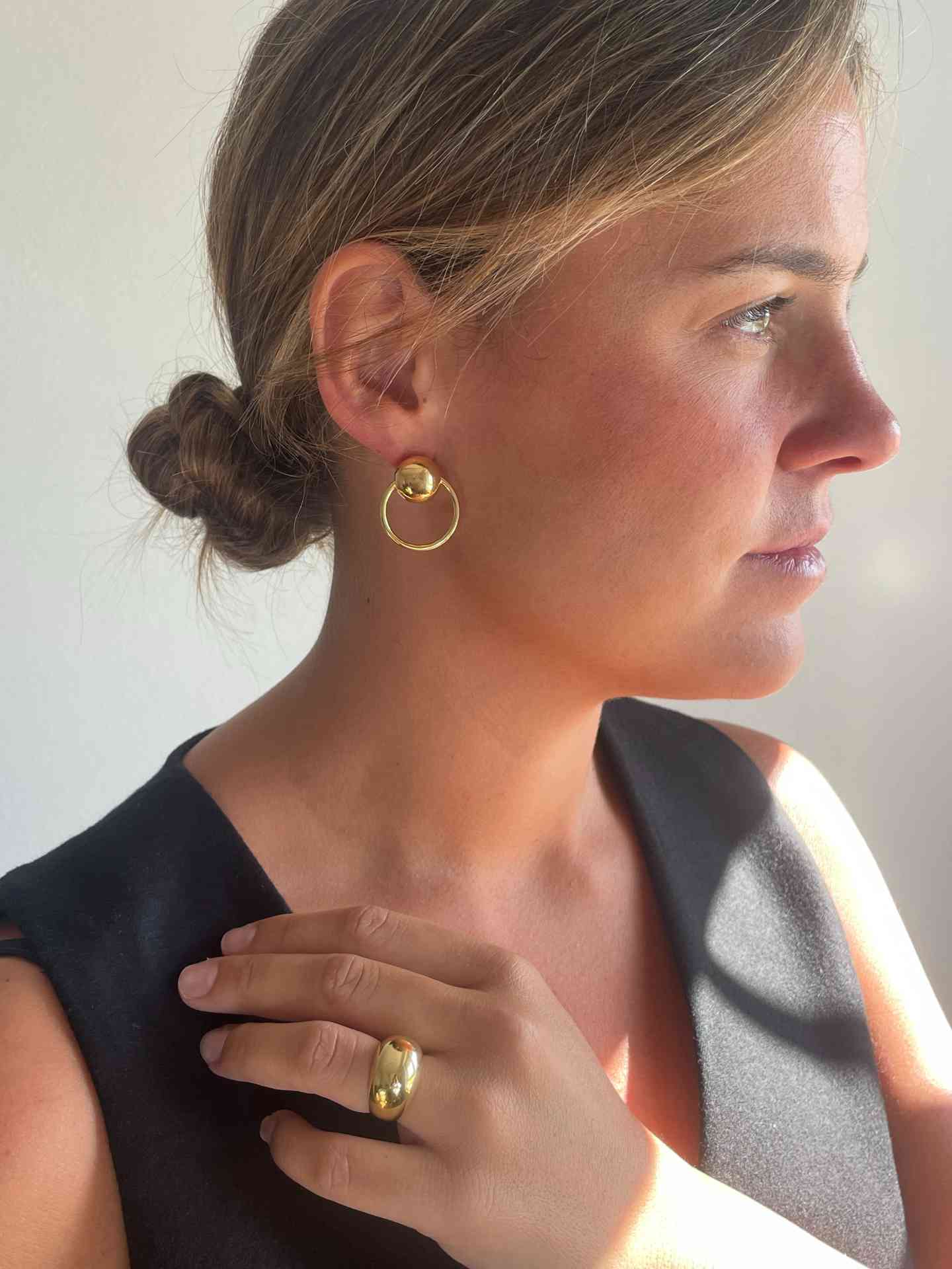 MEKNES earrings in sterling silver plated with gold