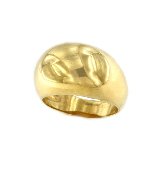 NADOR wide ring in sterling silver plated with gold