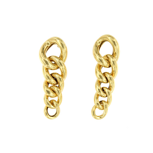 LARACHE short link earrings in sterling silver with gold plating
