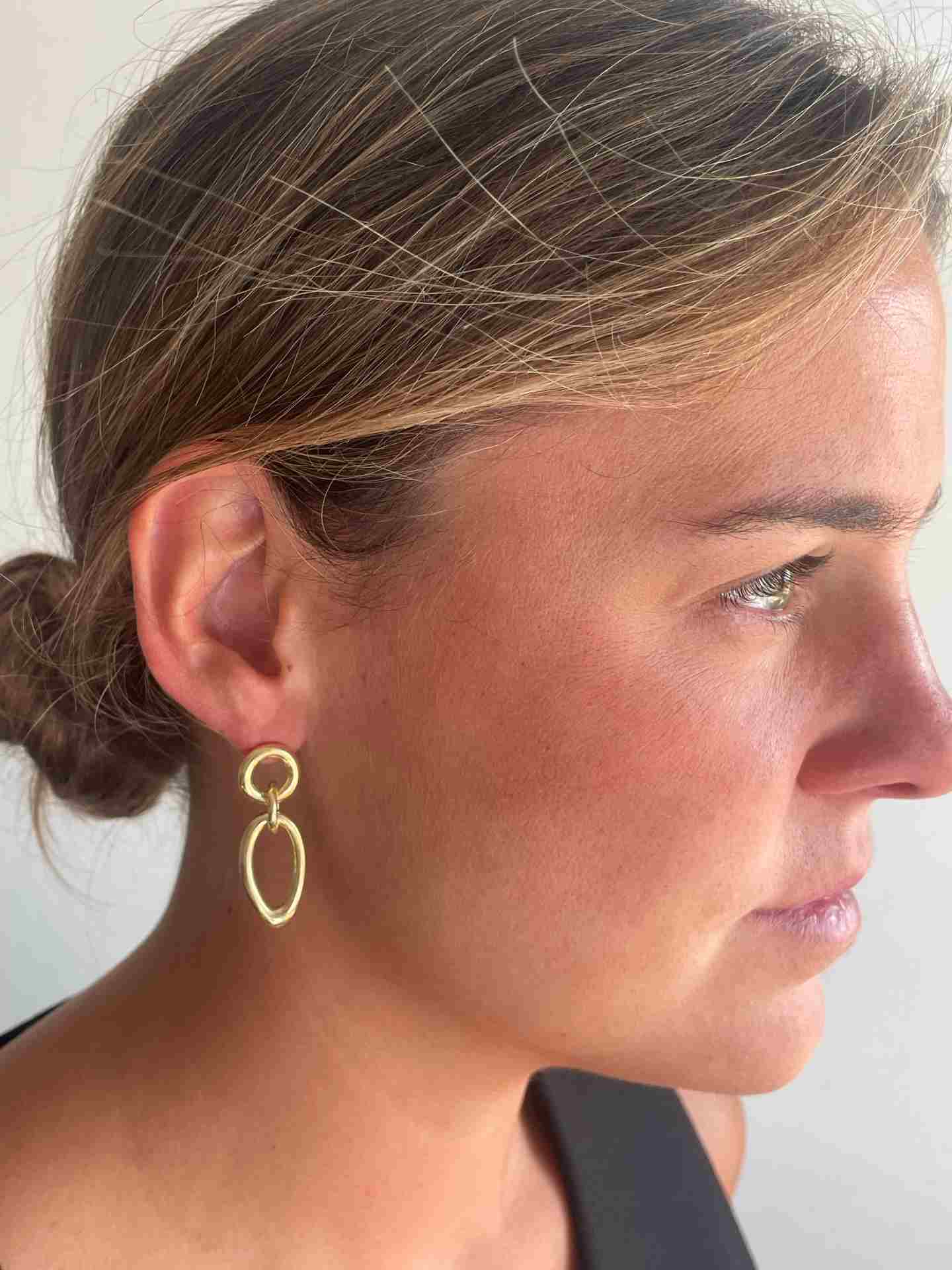 MARTIL earrings in sterling silver plated with gold