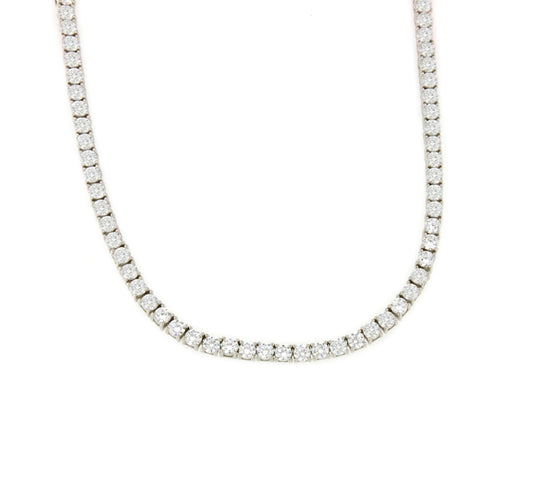 Catherine rivier choker in sterling silver with cubic zirconia