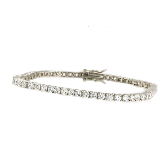 Rivier ELEANOR in rhodium-plated sterling silver with zircons