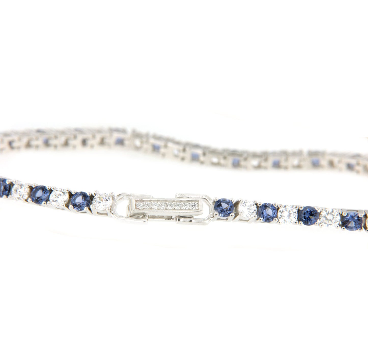 Rivier CARLOFORTE de plata 1ª ley rodiadada con circonitas y piedras colores