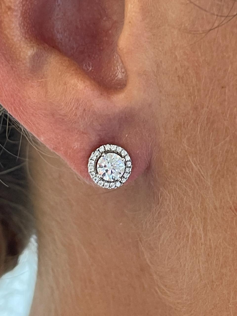 Jordan detachable earrings in silver with cubic zirconia