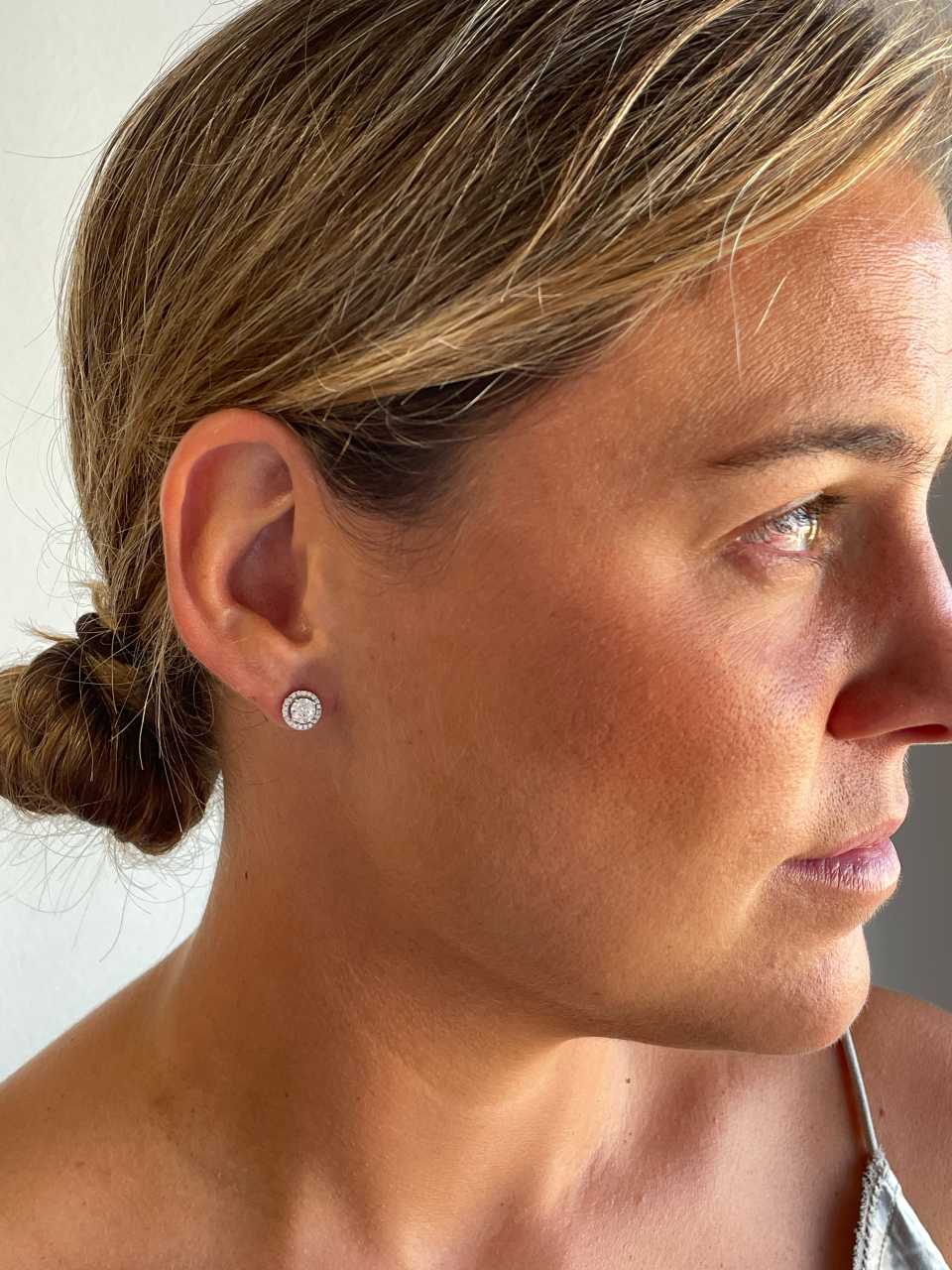 Jordan detachable earrings in silver with cubic zirconia