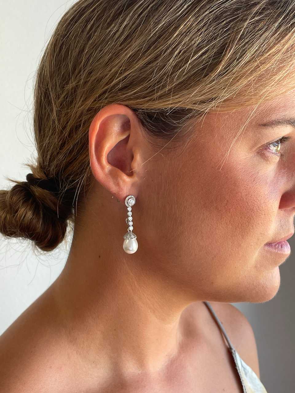 ZANZIBAR silver pendant with pearl and cubic zirconia cap