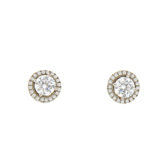 Jordan detachable earrings in silver with cubic zirconia