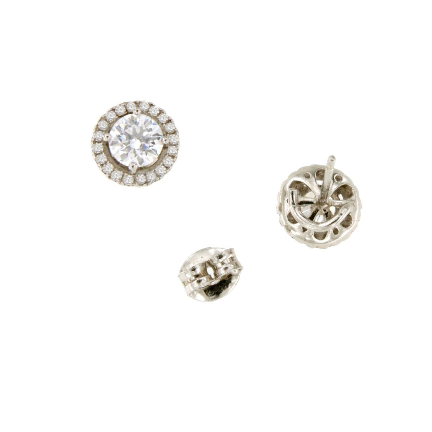 Jordan detachable earrings in silver with cubic zirconia