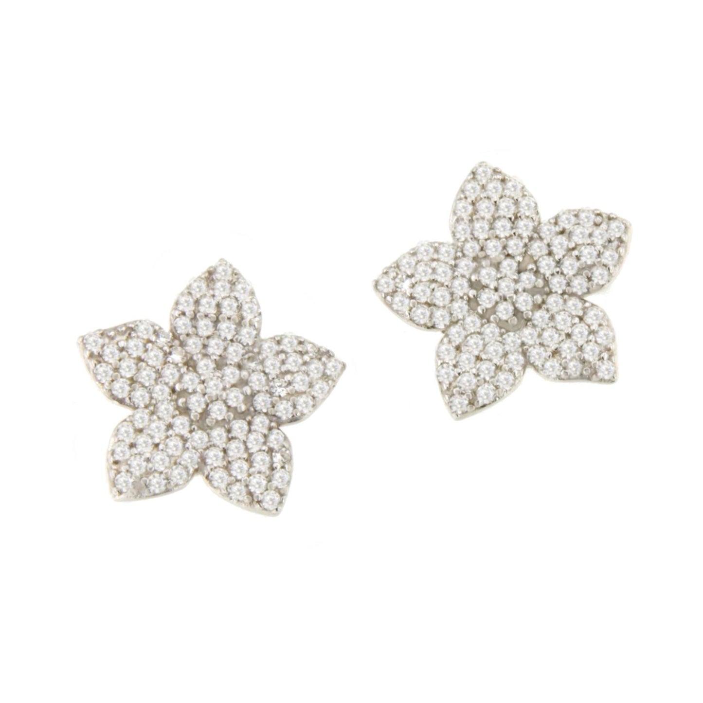 Detachable Easter earrings in 925 sterling silver with cubic zirconia