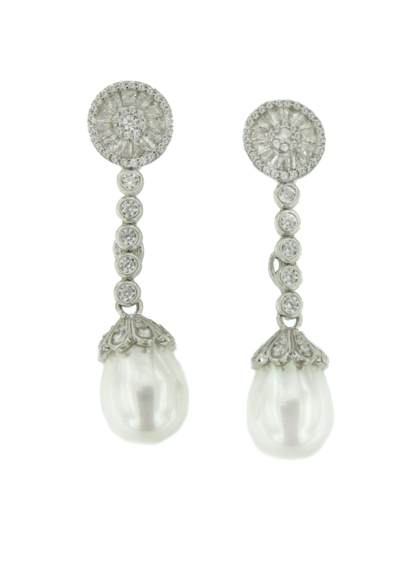 ZANZIBAR silver pendant with pearl and cubic zirconia cap