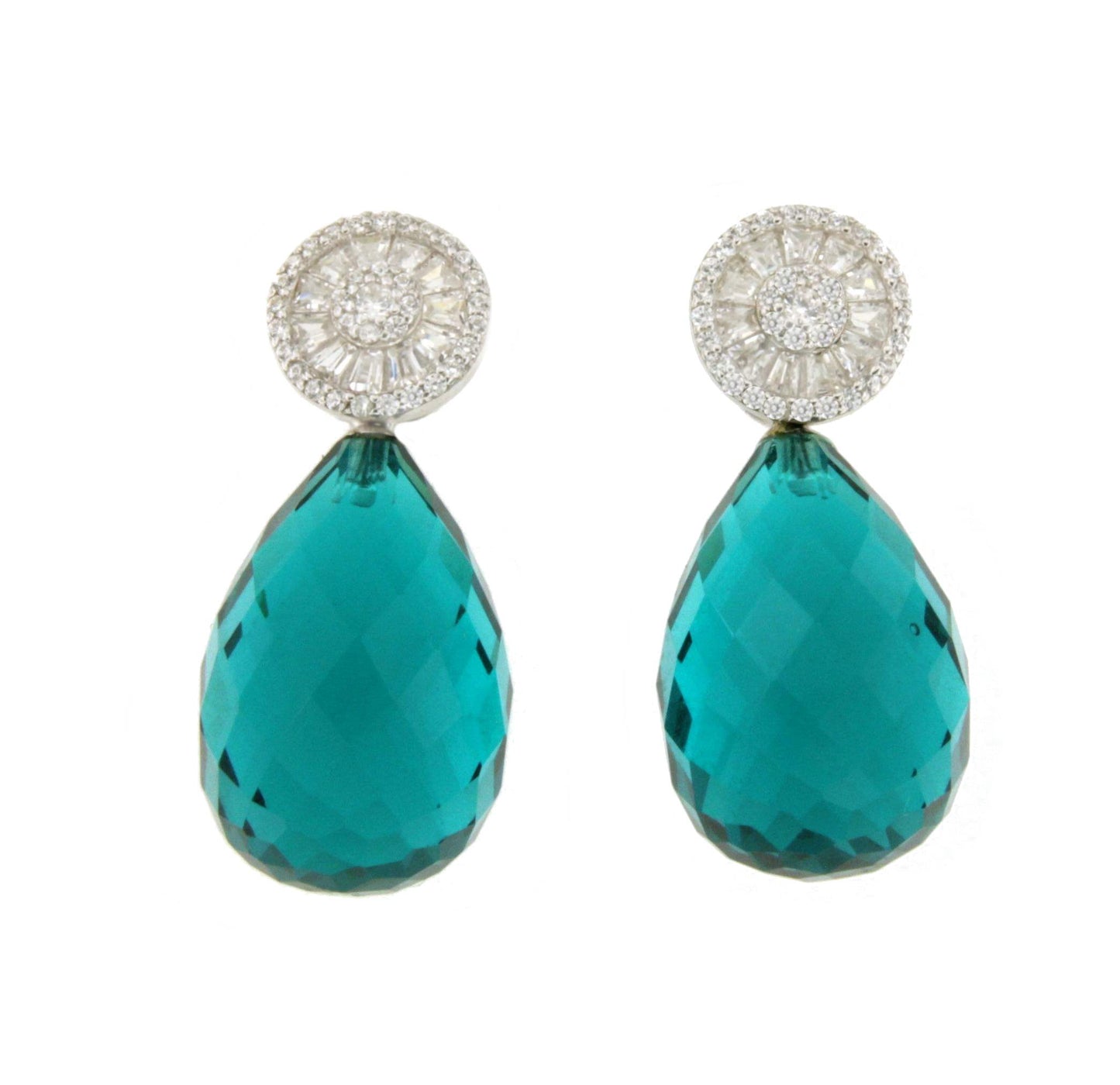 Pendientes ISLANDIA desmontables en plata con circonitas