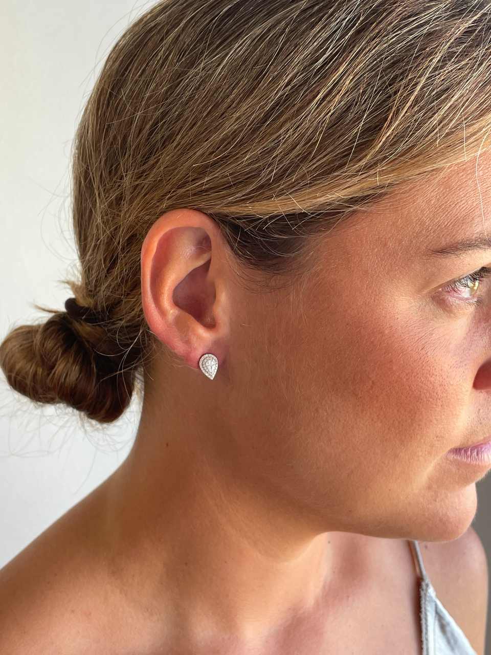 Croatia detachable earrings in silver with cubic zirconia.