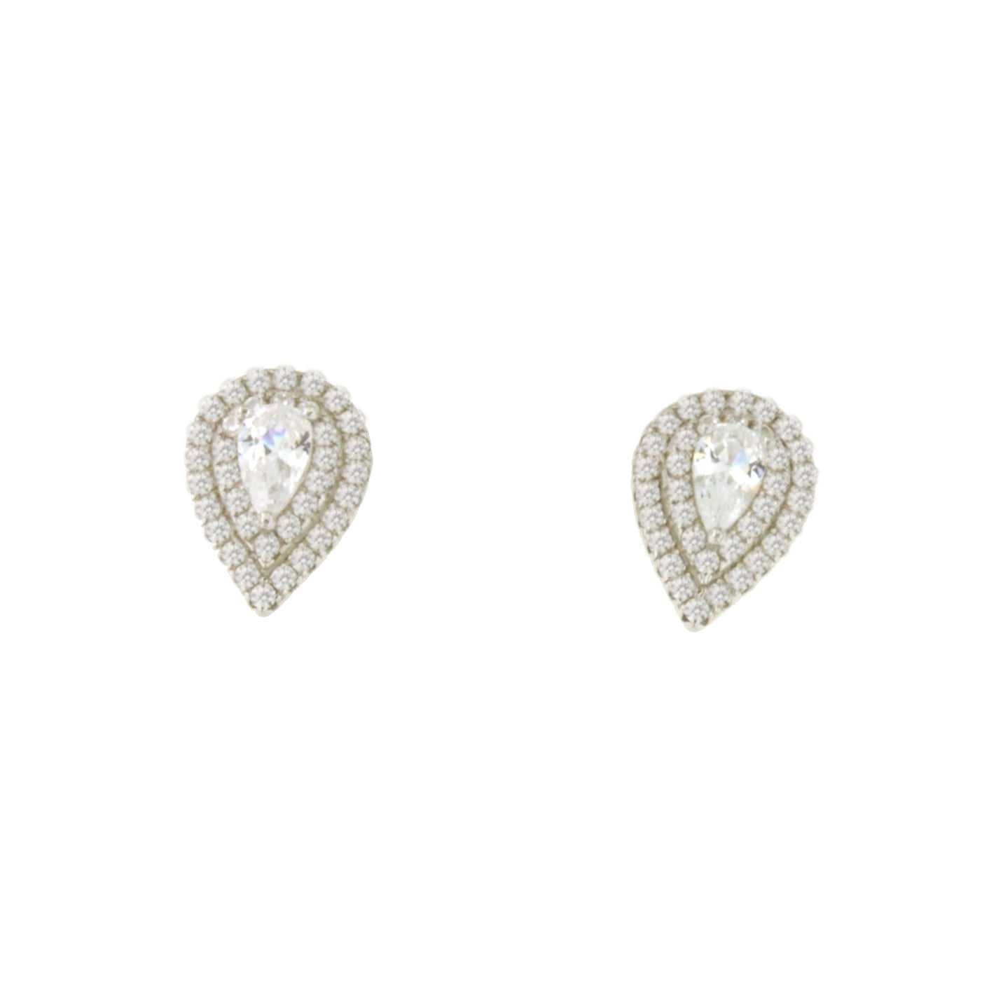 Croatia detachable earrings in silver with cubic zirconia.