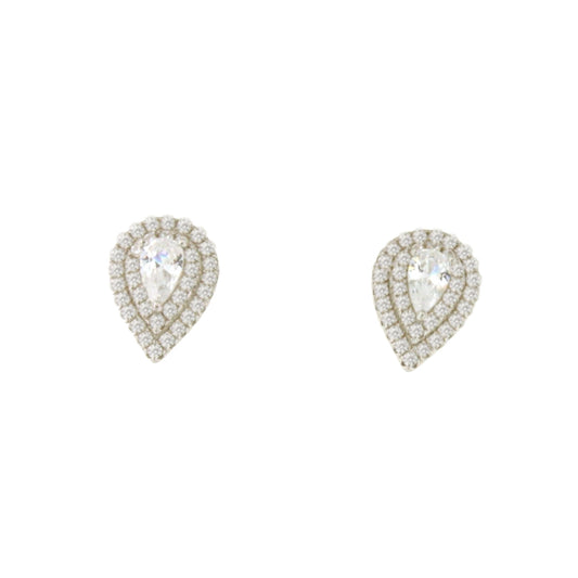 Croatia detachable earrings in silver with cubic zirconia.