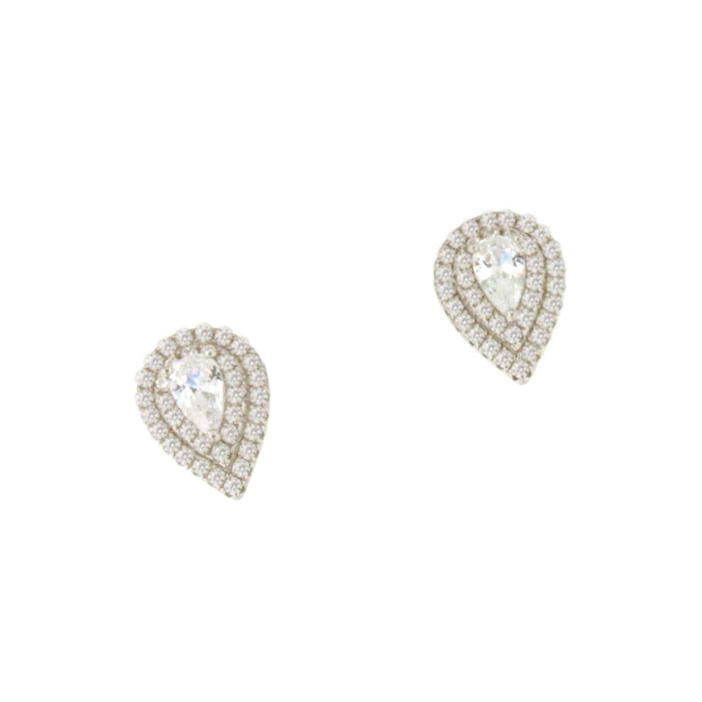 Croatia detachable earrings in silver with cubic zirconia.