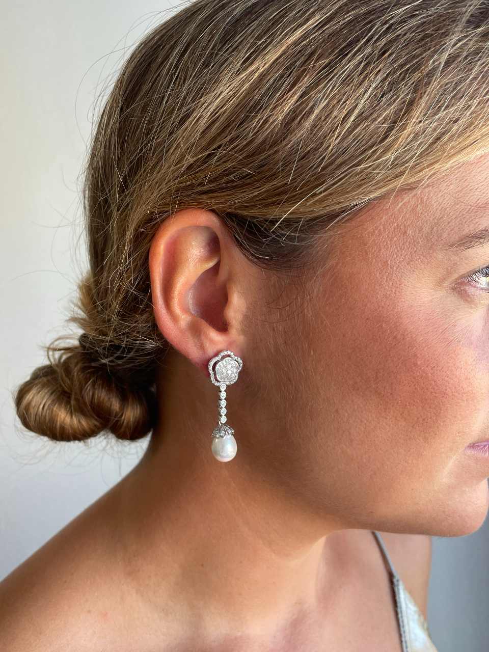 Pendientes BRASIL desmontables en plata con circonitas.