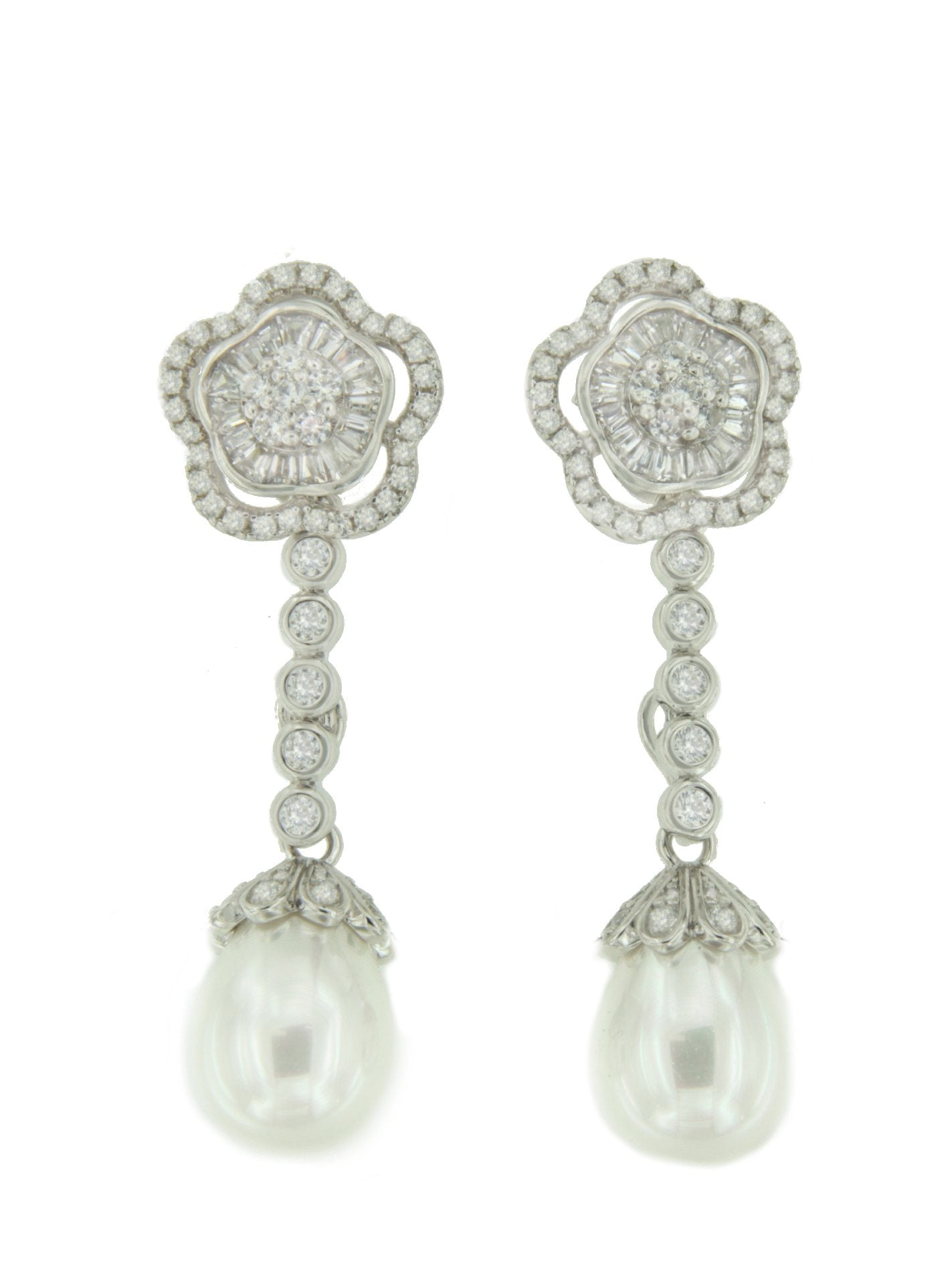 Pendientes BRASIL desmontables en plata con circonitas.
