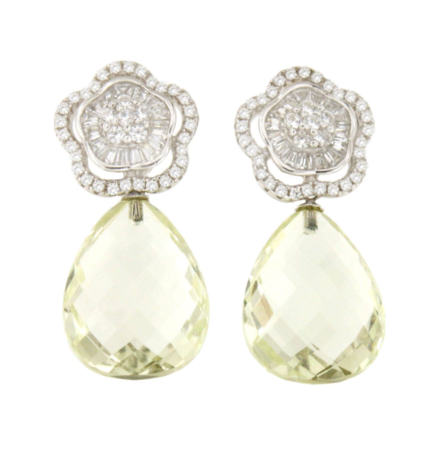 Pendientes BRASIL desmontables en plata con circonitas.