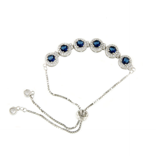 HARRIET bracelet in sterling silver with round cubic zirconia