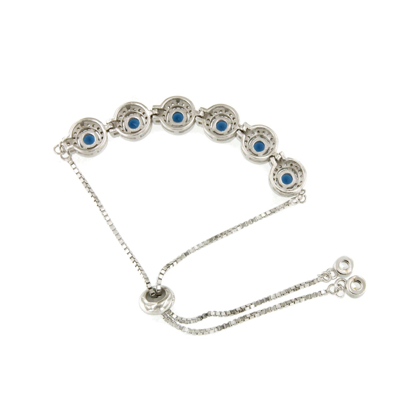 HARRIET bracelet in sterling silver with round cubic zirconia
