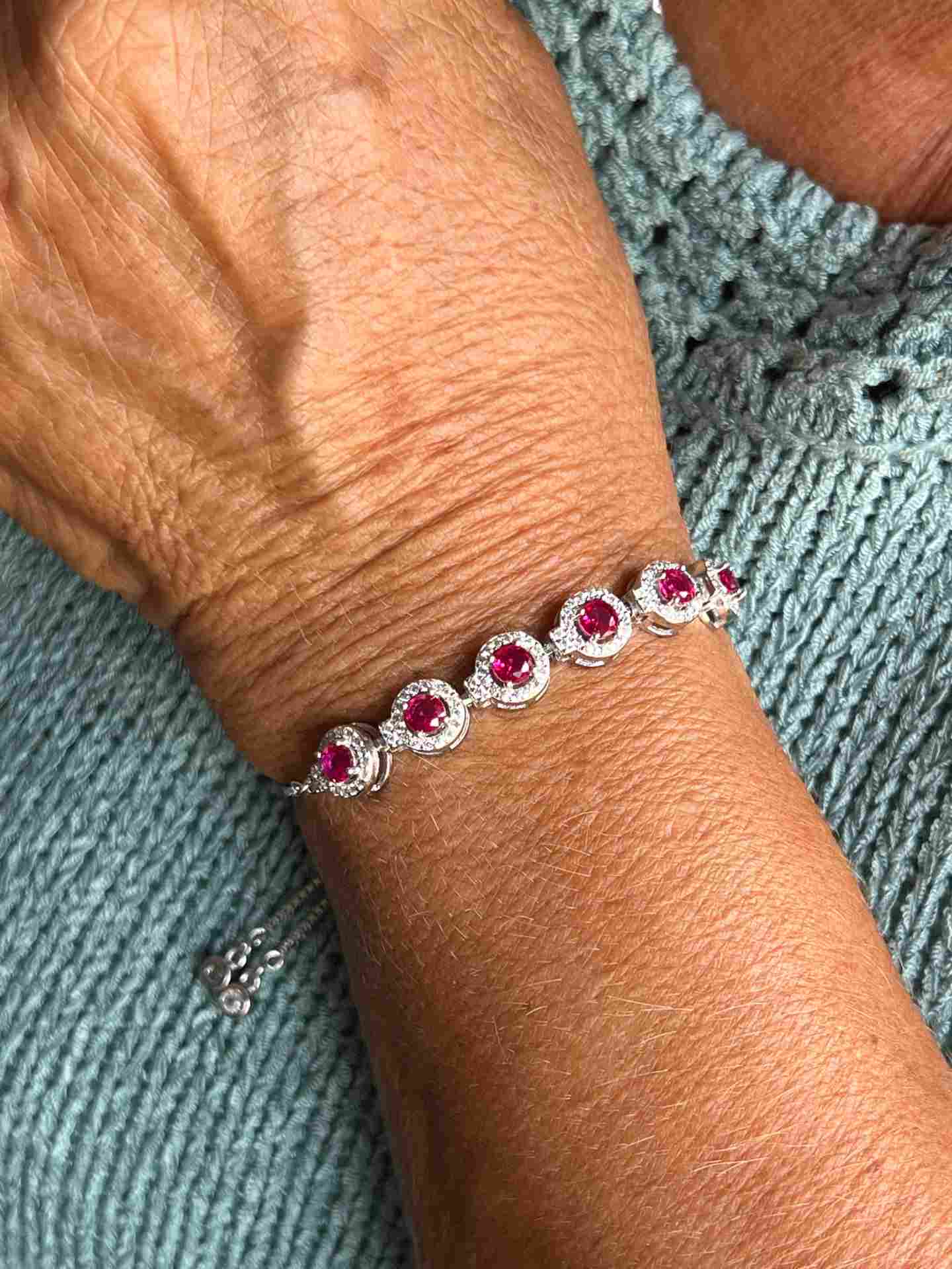 HARRIET bracelet in sterling silver with round cubic zirconia