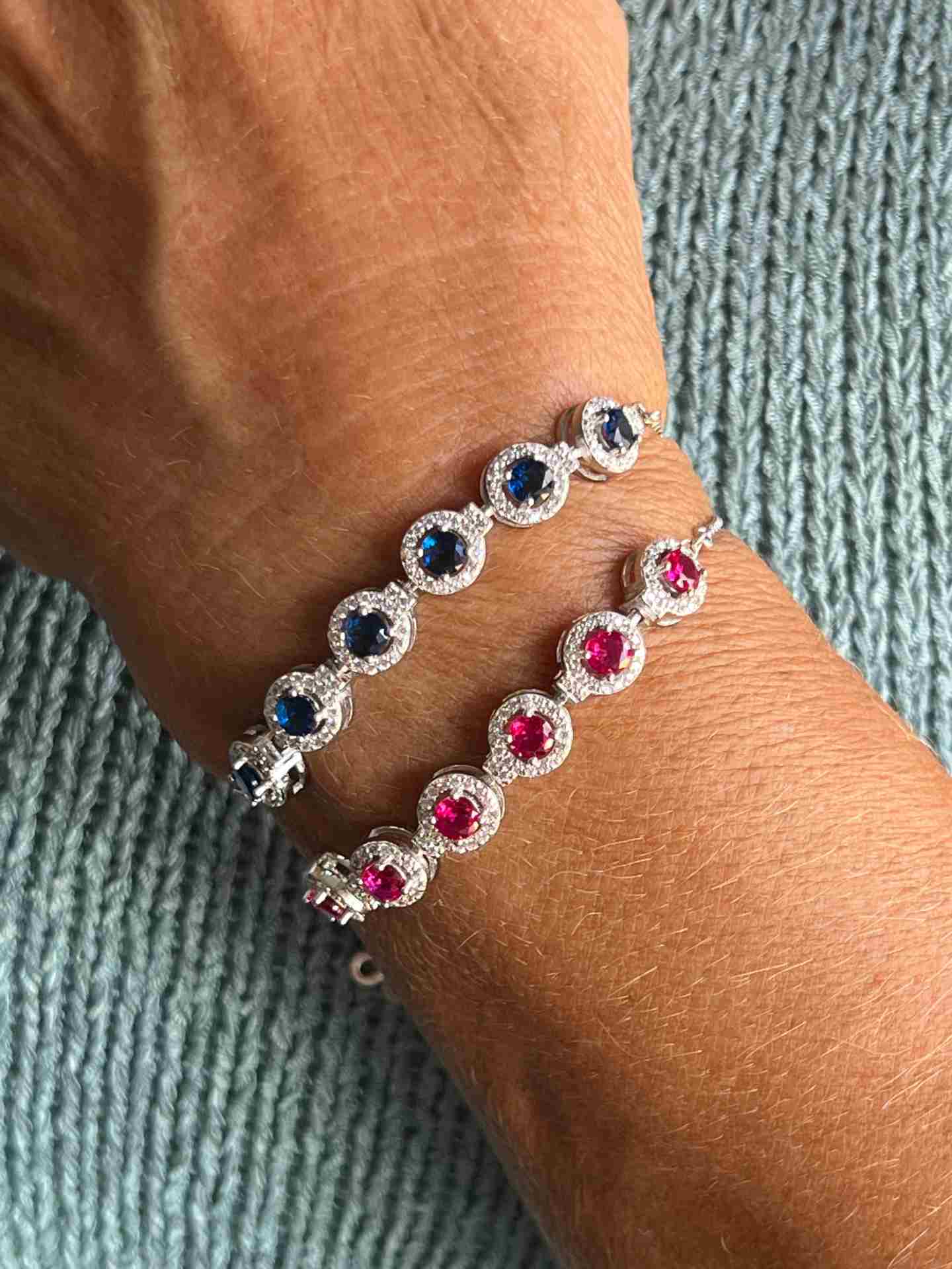 HARRIET bracelet in sterling silver with round cubic zirconia