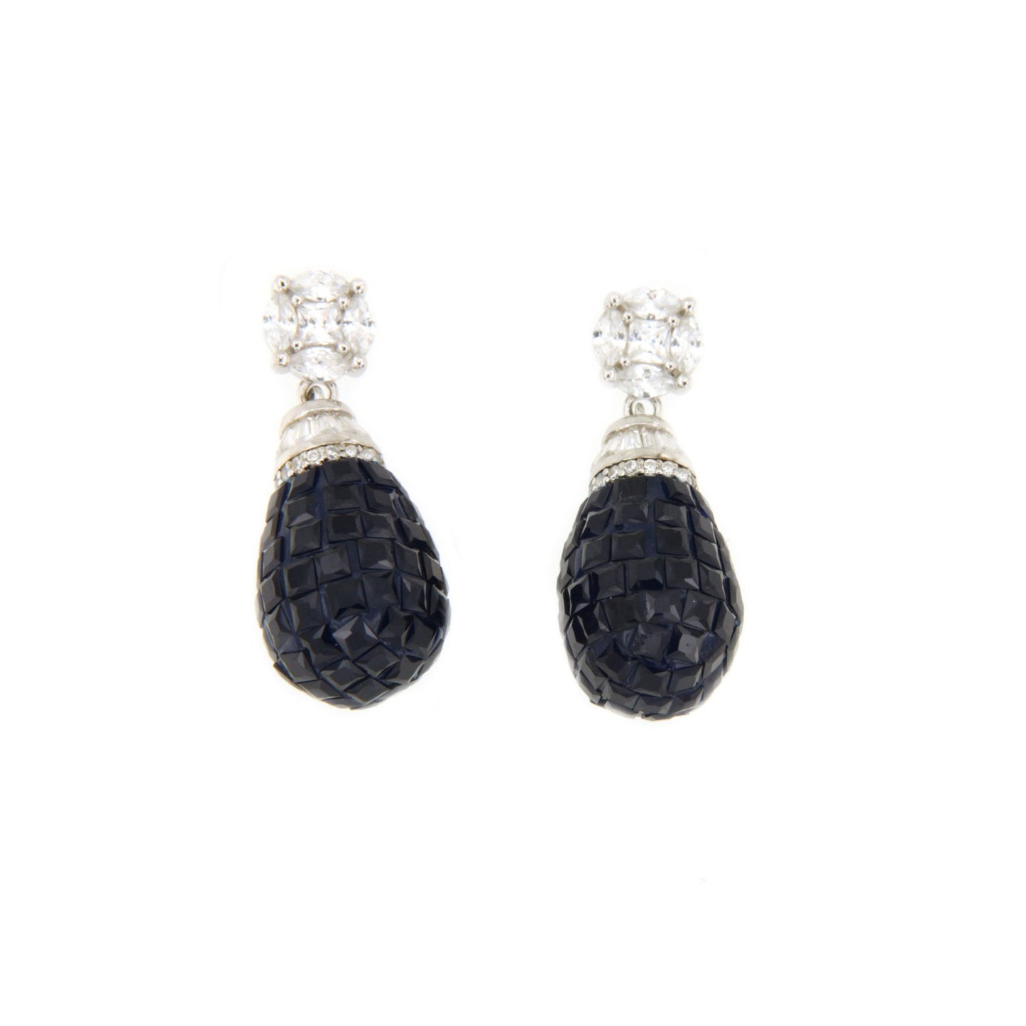 Pendientes ISABELLA en plata 1ª ley con circonitas