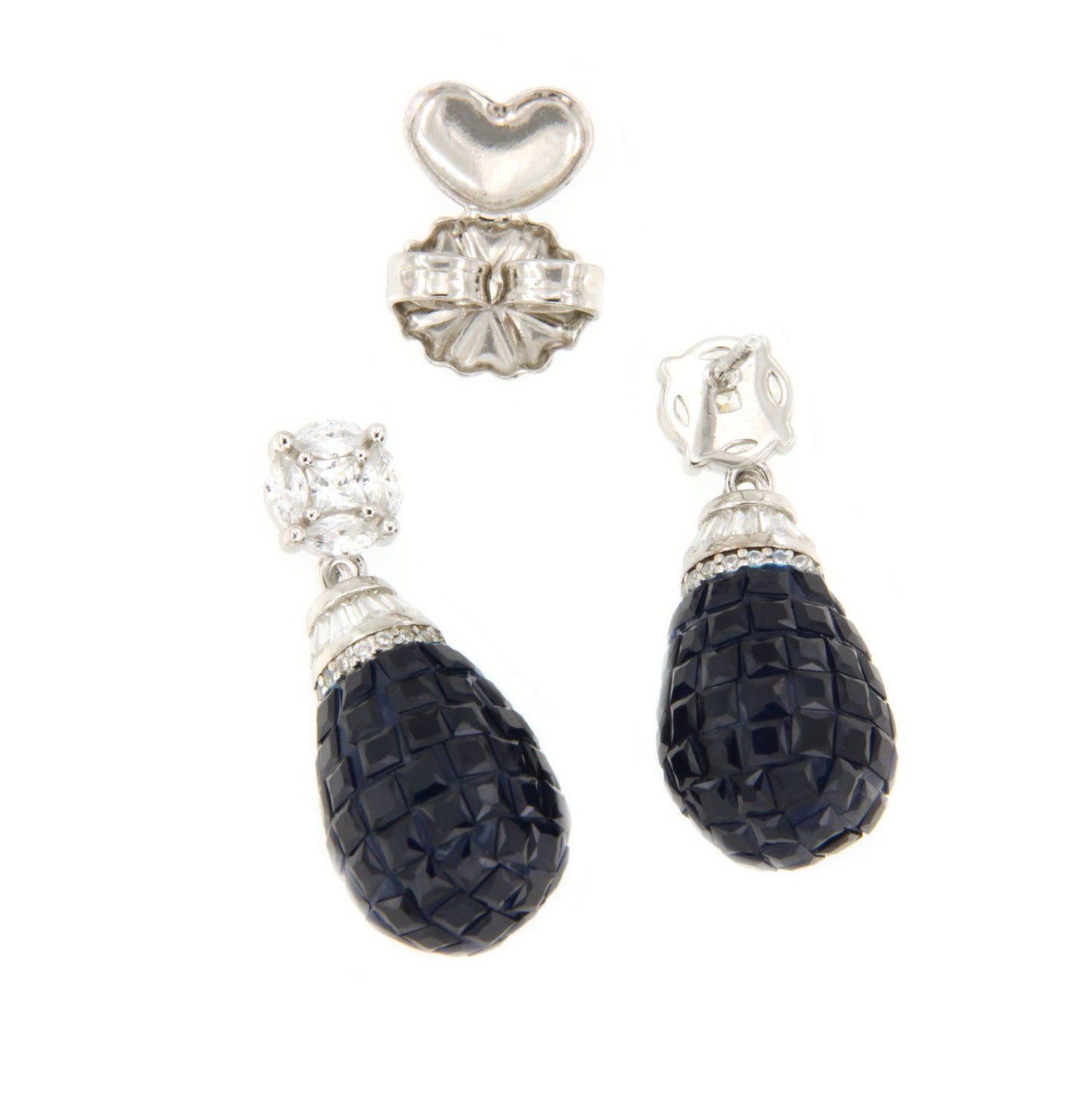 Pendientes ISABELLA en plata 1ª ley con circonitas