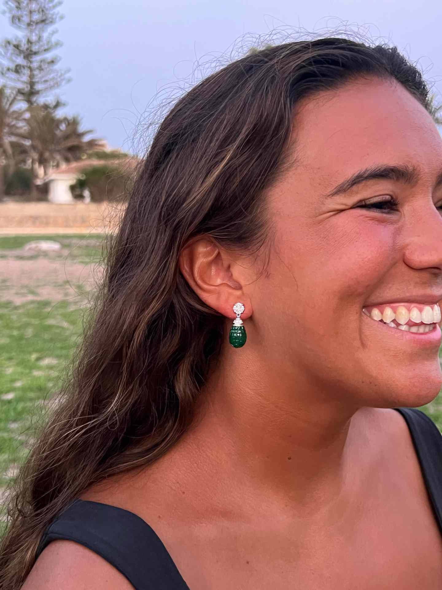 Pendientes ISABELLA en plata 1ª ley con circonitas