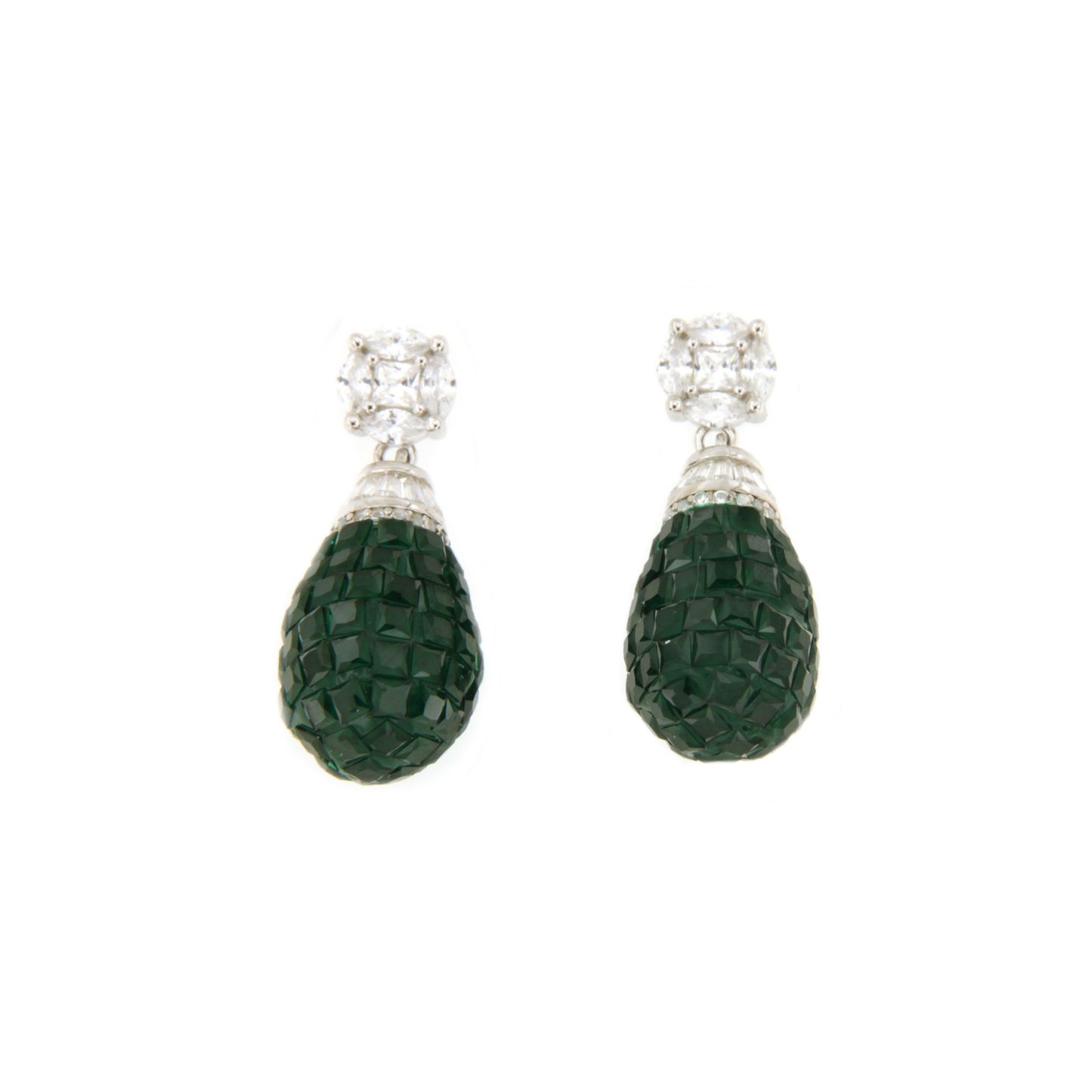 Pendientes ISABELLA en plata 1ª ley con circonitas