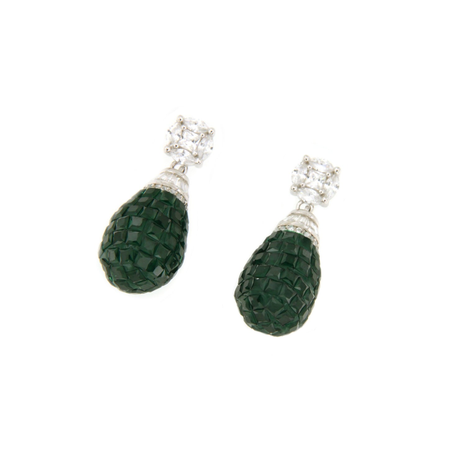 Pendientes ISABELLA en plata 1ª ley con circonitas