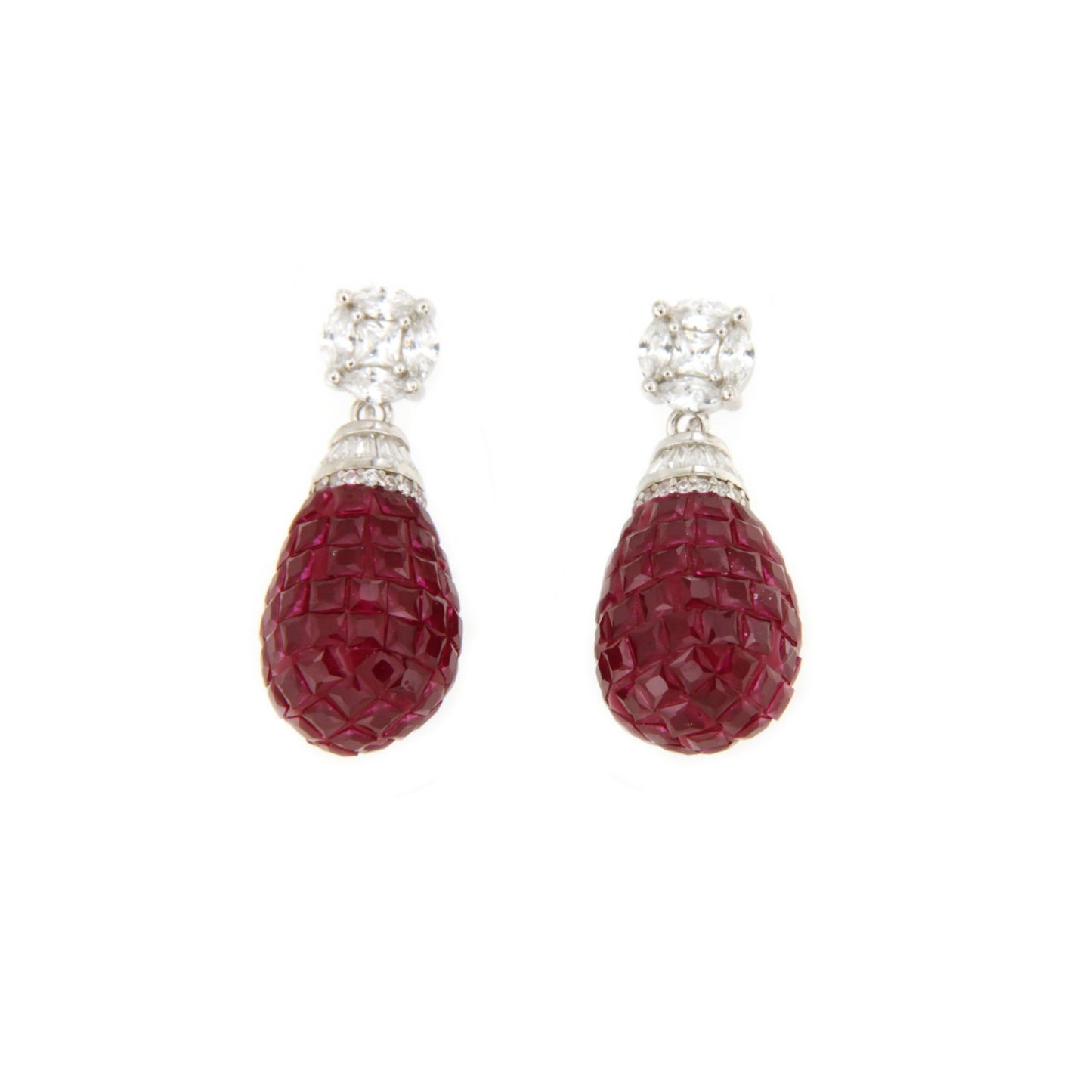 Pendientes ISABELLA en plata 1ª ley con circonitas