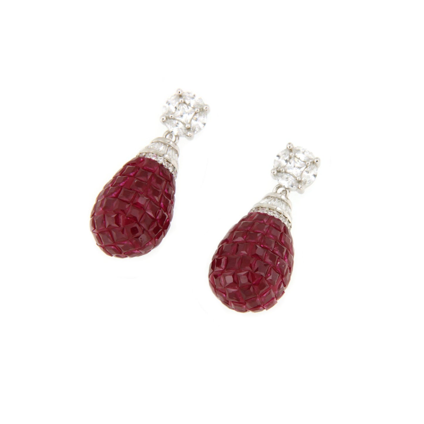 Pendientes ISABELLA en plata 1ª ley con circonitas