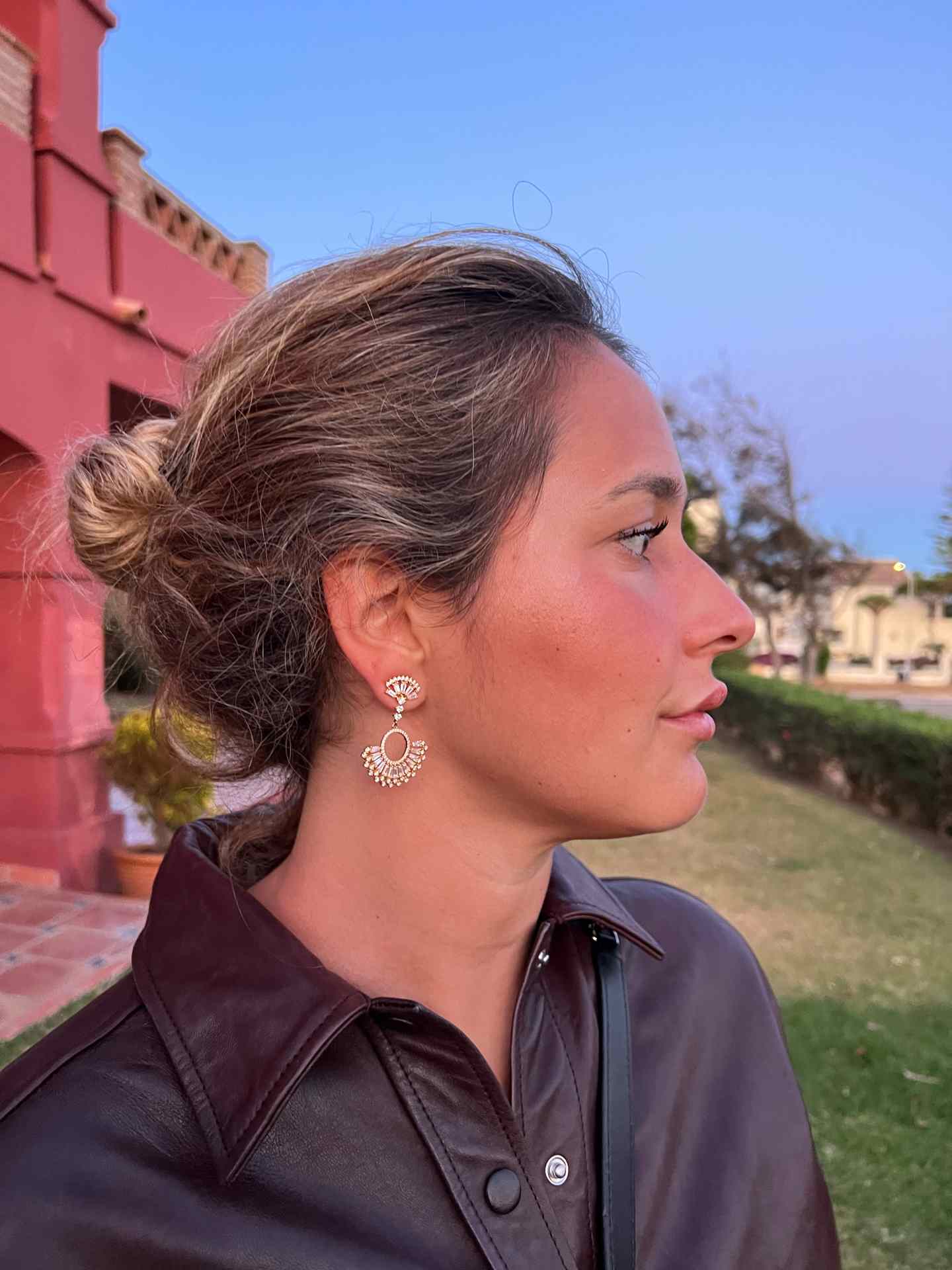 Pendientes ZAHARA en plata 1ª ley bañada en oro