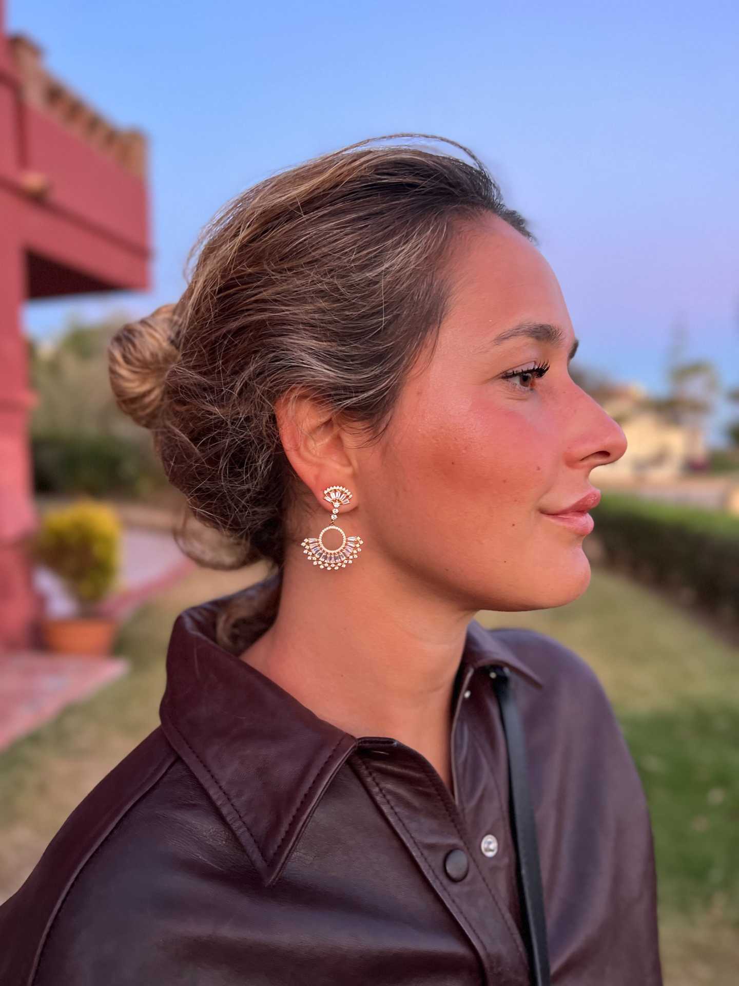 Pendientes ZAHARA en plata 1ª ley bañada en oro