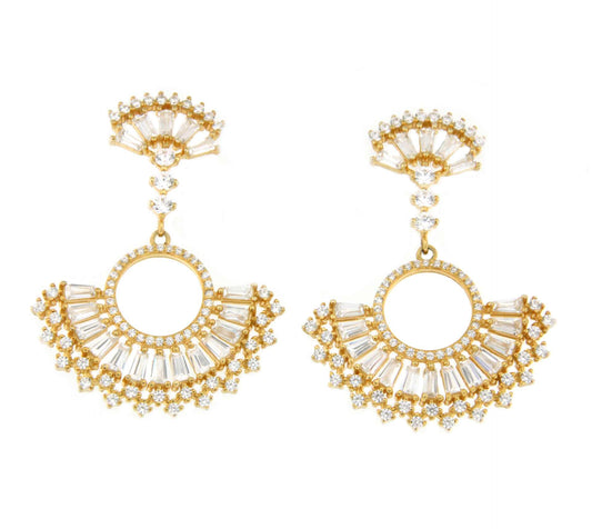 ZAHARA earrings in sterling silver plated in gold