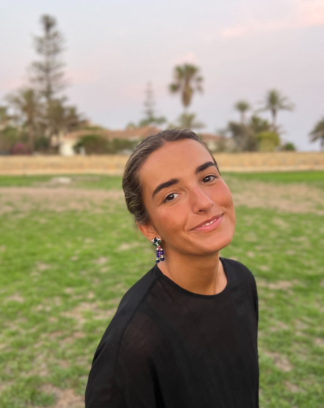 JANE earrings, in sterling silver with colored stones