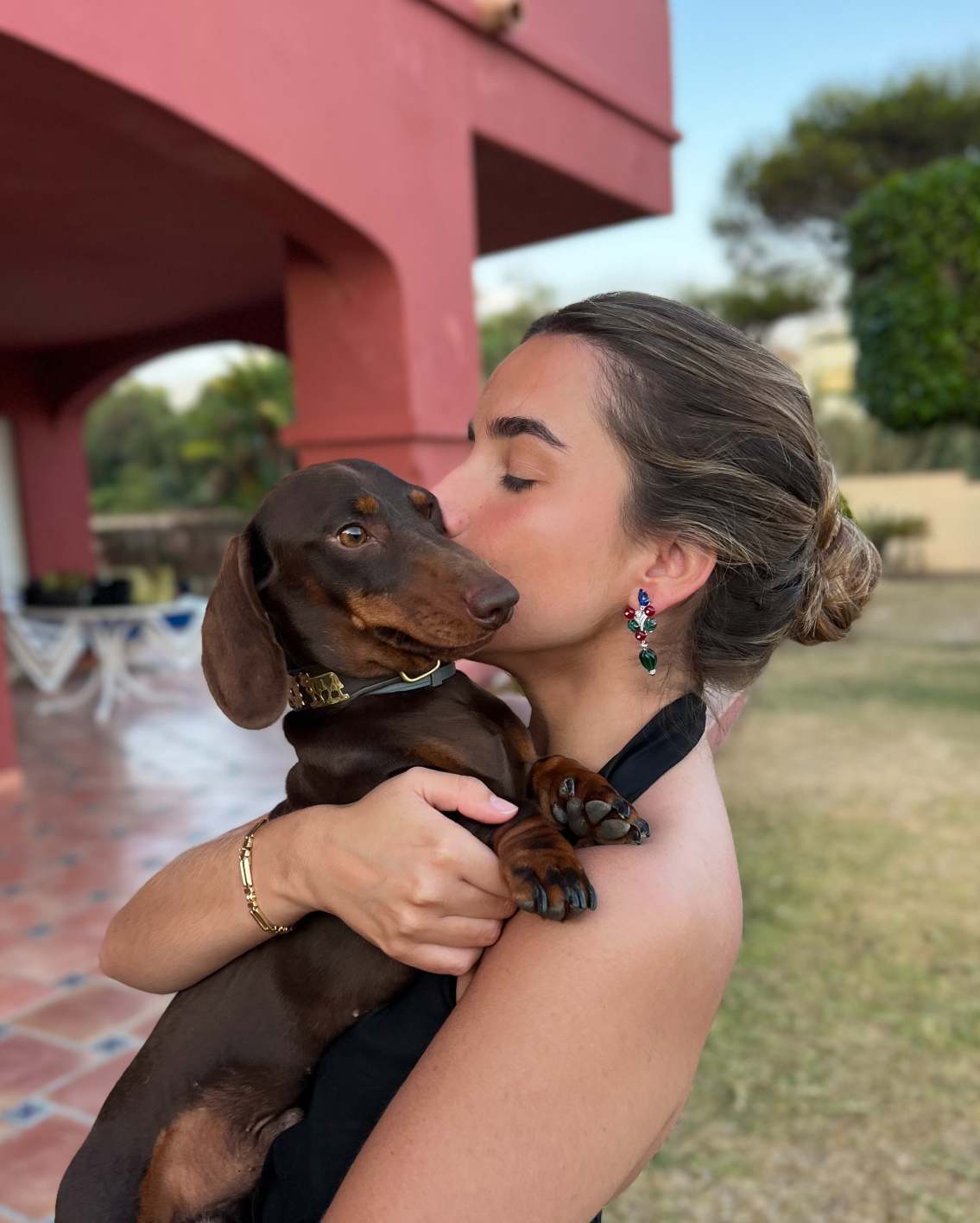 GRETA earrings, in sterling silver with tutti frutti gems