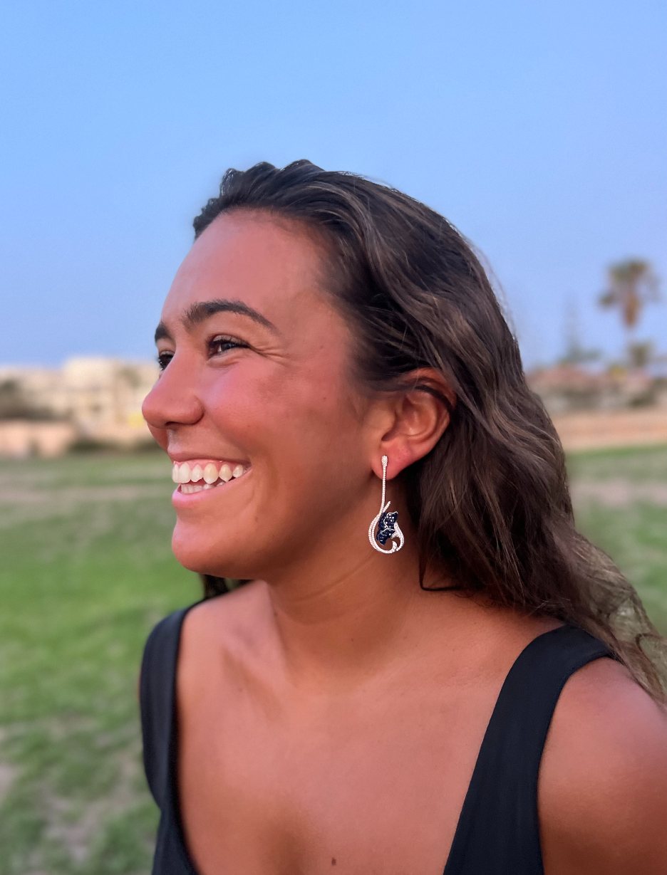 AUDREY earrings in sterling silver with cubic zirconia