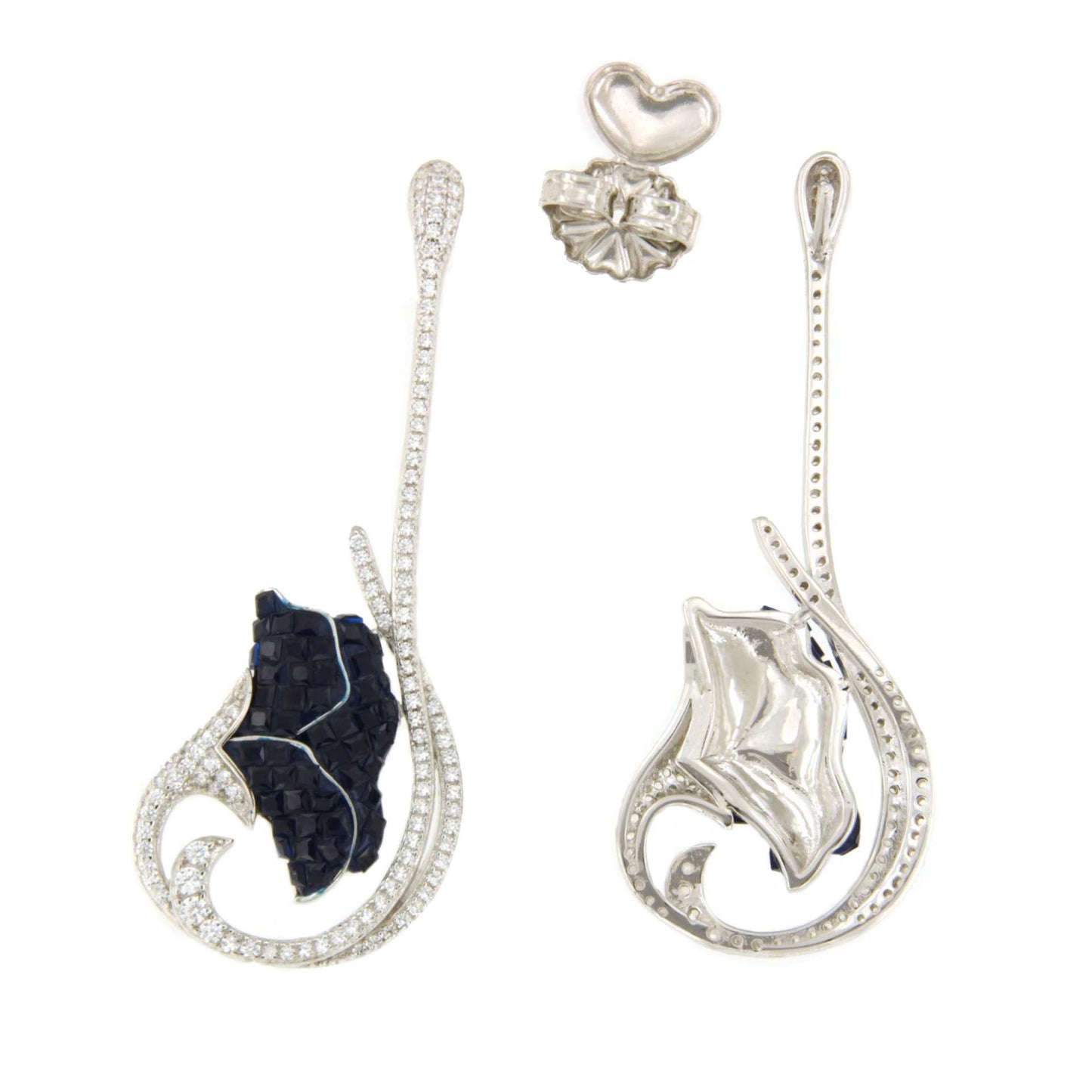 AUDREY earrings in sterling silver with cubic zirconia